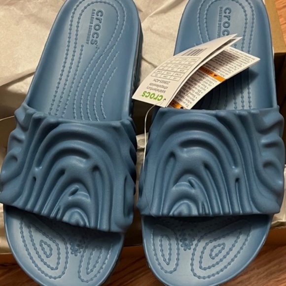 Salehe Bembury X Crocs The Pollex Slide sandal W9 M7 NIB Tashmoo blue Fingerprin main image 9